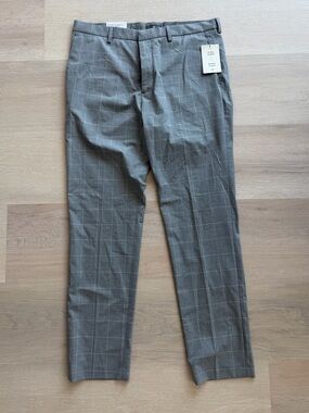H&M Slim Flit Plaid Grey Pants